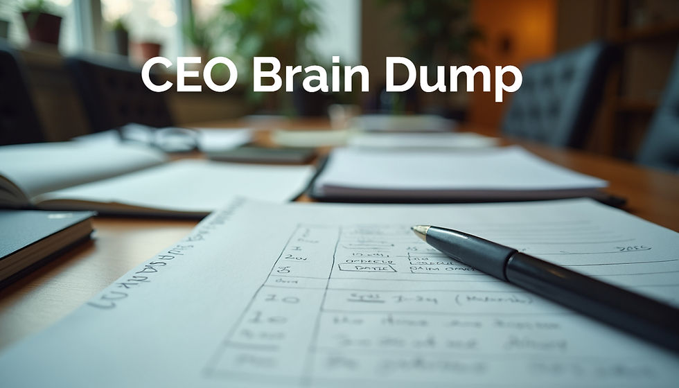 This image shows a notebook with notes, symbolizing the CEO Brain Dump journaling method.