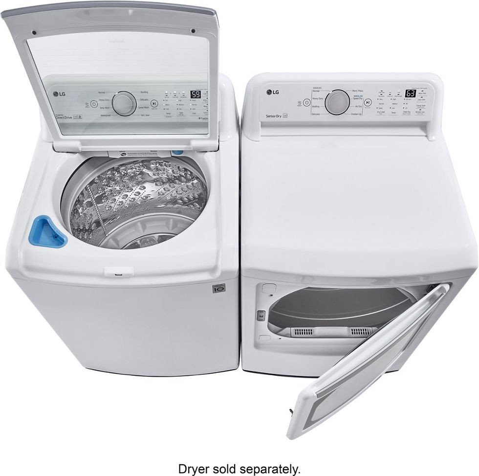 Thumbnail: LG - 5.0 Cu. Ft. High-Efficiency Top Load Washer with 6Motion Technology
