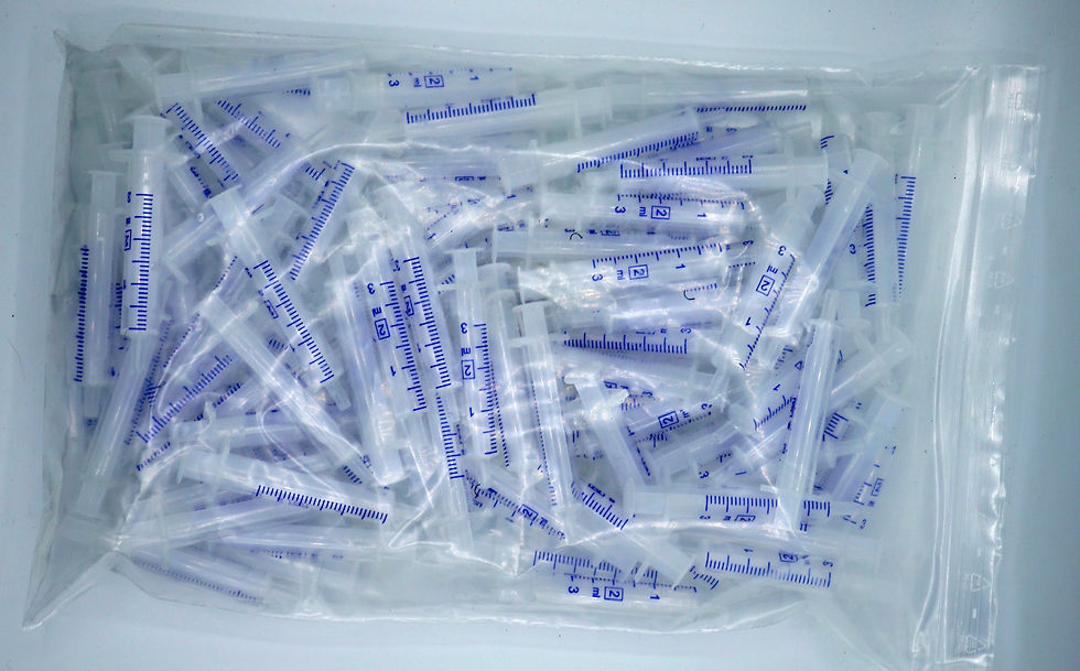 Syringes for Zetaview, 3 mL volume, Luer-slip, pack of 100 pcs