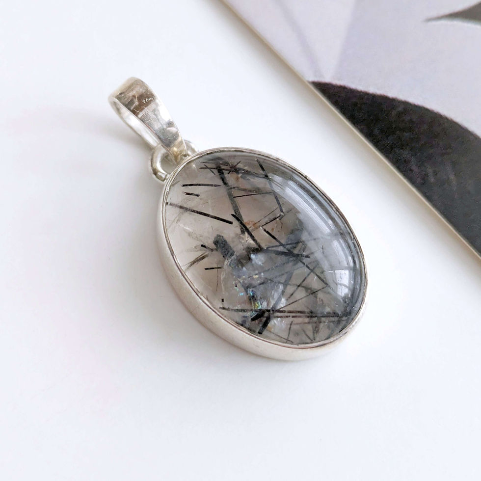 Thumbnail: Black Tourmaline Quartz Necklace