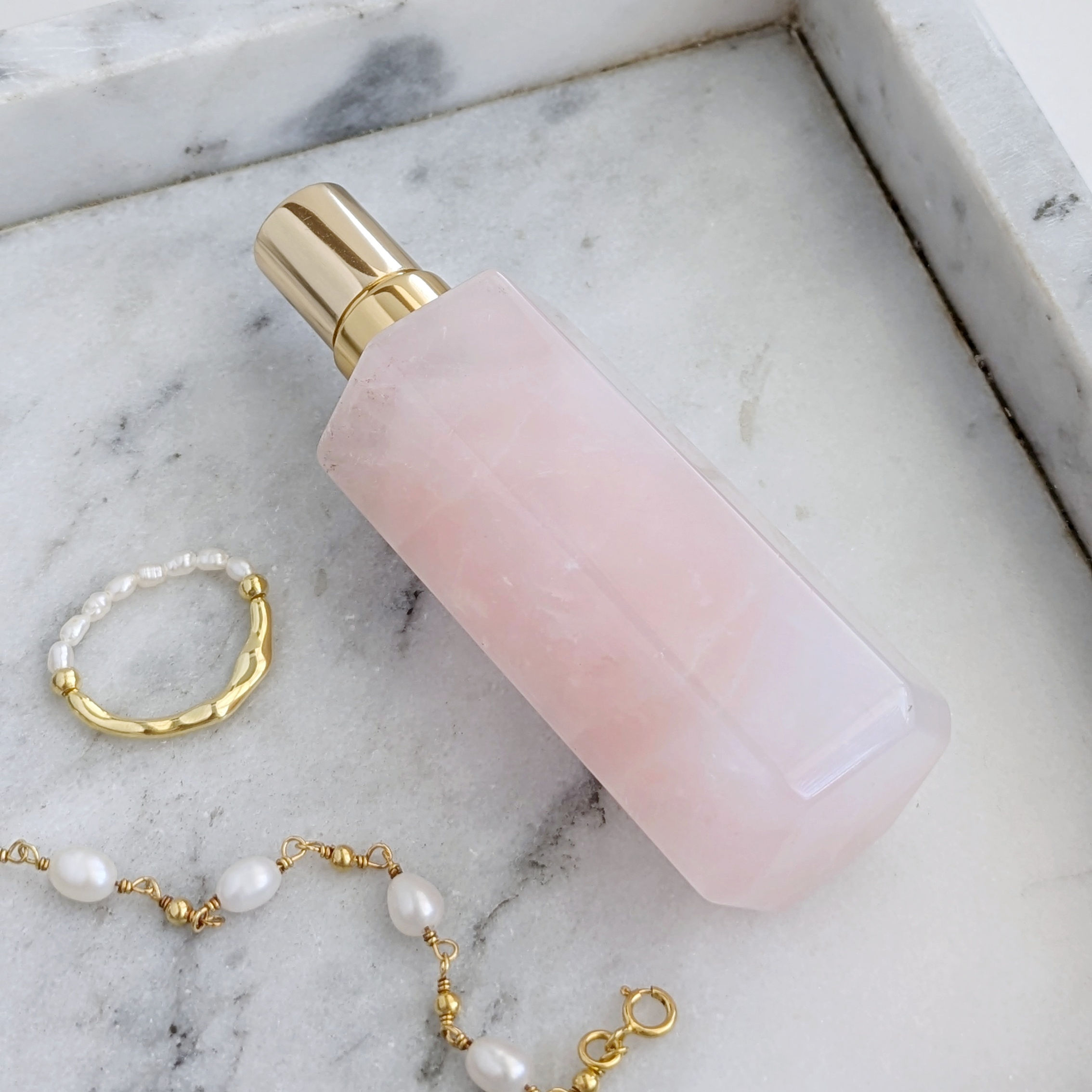 Rose Quartz Perfume Bottle