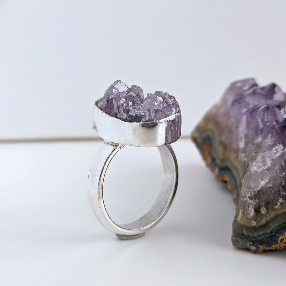 Thumbnail: Amethyst Cluster Ring