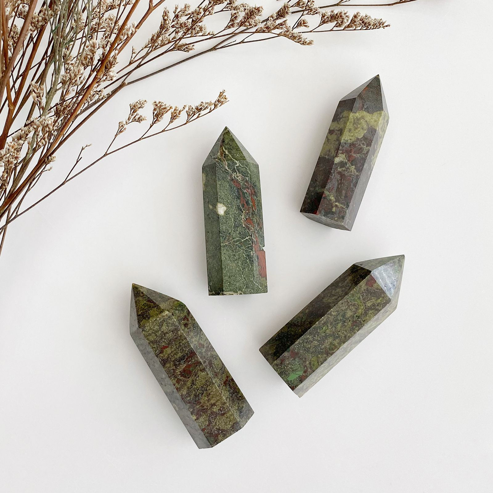 Dragon's Blood Jasper Crystal Tower