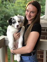 Lilli with her adorable Australian Shepherd puppy