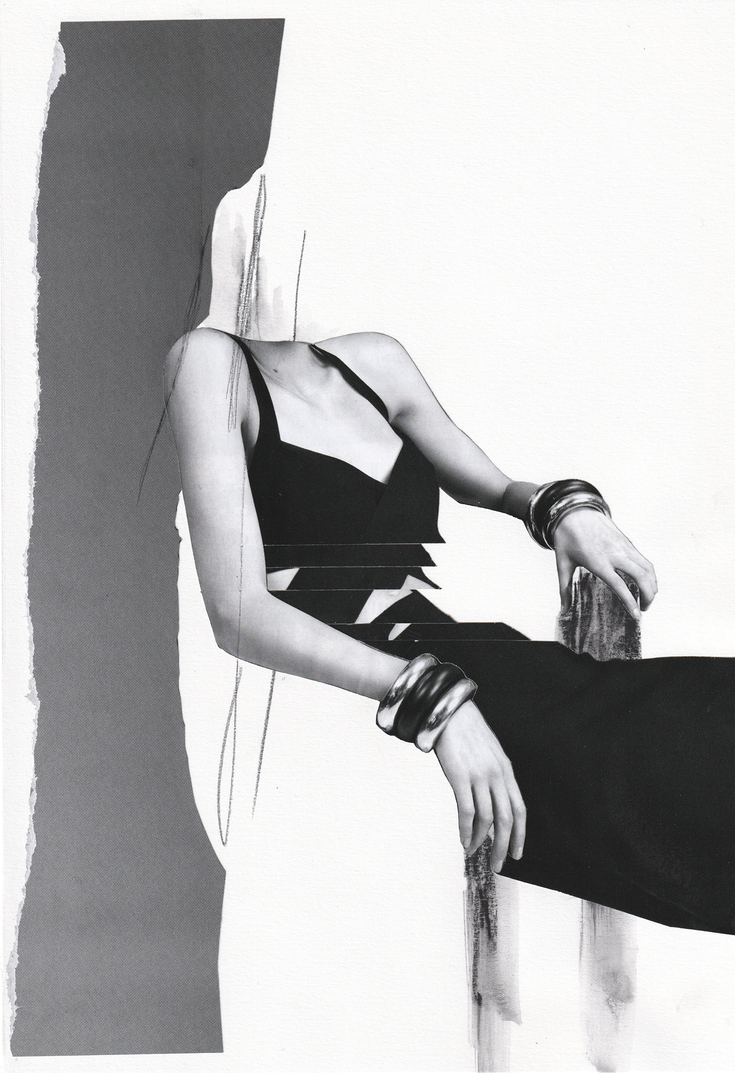 Untld Figure Seated with Black Dress