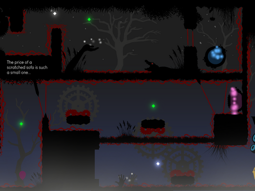 "O preço de um sofá arranhado é tão pequeno..." Eu entendi, jogo, eu amo meus gatos. E, no canto superior esquerdo, já tinha 450 mortes