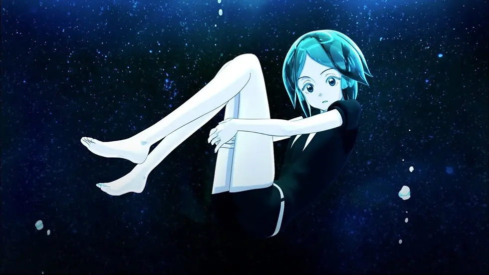 Phos é um dos personagens que passa pelo ciclo de ver beleza no fim | Imagem: Crunchyroll
