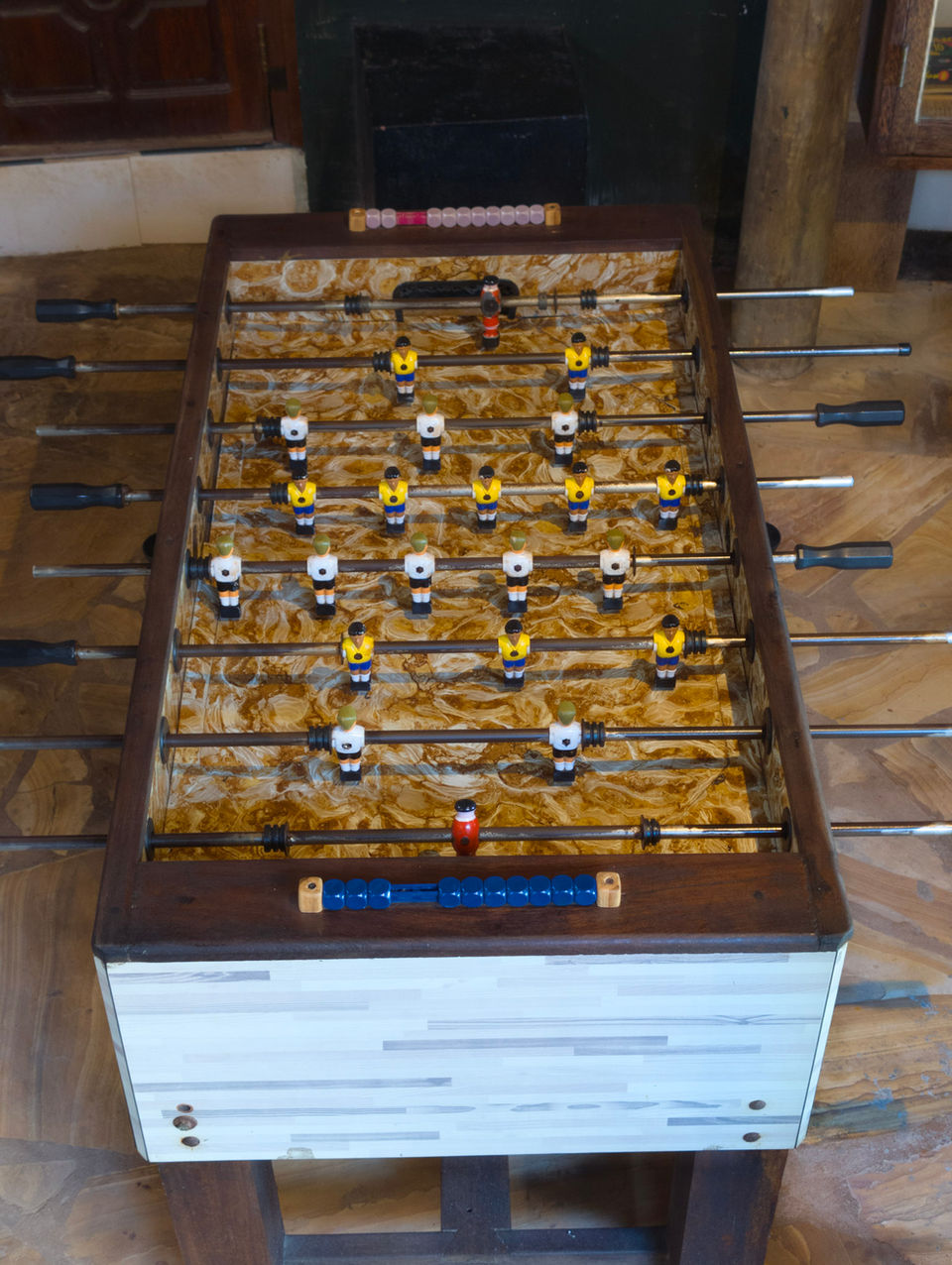 Table soccer at Zatiny Bar, Boutique Hotel Matlai Zanzibar, available for guest entertainment.