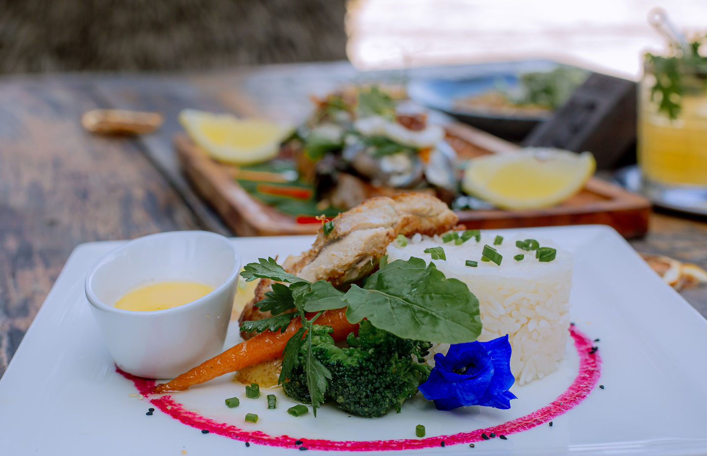 Fresh fish dish at Zatiny Restaurant, Boutique Hotel Matlai Zanzibar, served directly from the ocean.