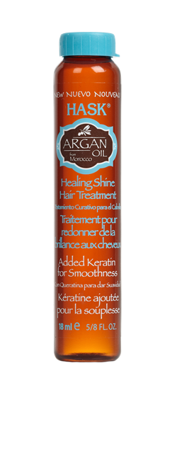 El aceite reparador deLa línea reparadora Argan Oil de Hask  aporta brillo y fuerza. Libre de sulfatos, parabenos, talatos, alcohol y colores artificiales. (2,99€)