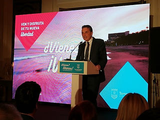 José Ortiz, alcalde de Torremolinos, durante la presentación