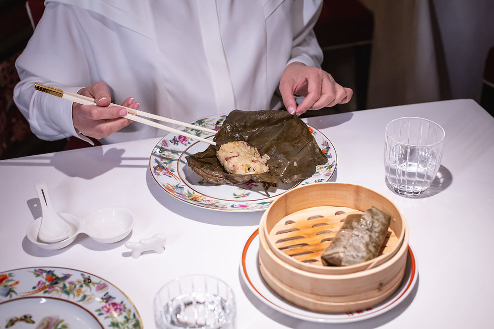Lingotes de arroz glutinoso con ibérico adobado de Bao Li