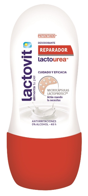 La gama Lactourea de Lactovit, es la línea perfecta para conseguir esta acción ultra hidratante gracias a la Lactourea, un complejo hecho a base de Ácido Láctico y Urea Pura. Desodorante Lactourea Reparador, con los beneficios de la Urea, ingrediente con alto poder hidratante y reparador. 50ml – 1,98€