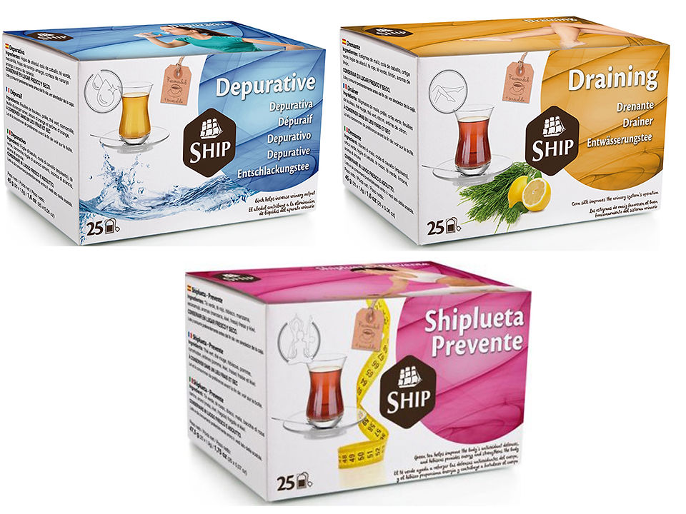 Las infusiones funcionales Ship aportan los beneficios  directamente de las plantas y hierbas que pone a nuestro alcance la naturaleza, con propiedades para controlar y combatir de forma natural los desequilibrios que puede sufrir nuestro organismo. Además, Ship ha diseñado un tipo de infusión para cada necesidad. (2€ caja con 25 infusiones funcionales)