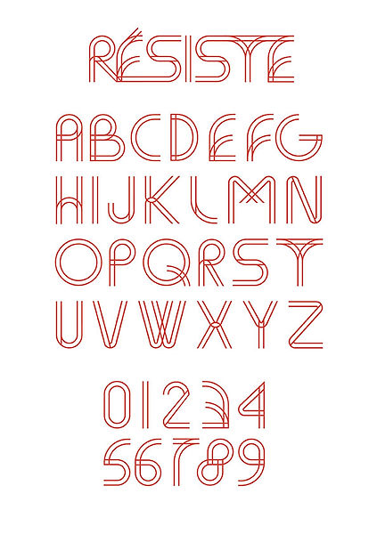 Typographie Résiste
