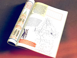 Une page de nos guides touristique présentant un jeux ludique pour les enfants