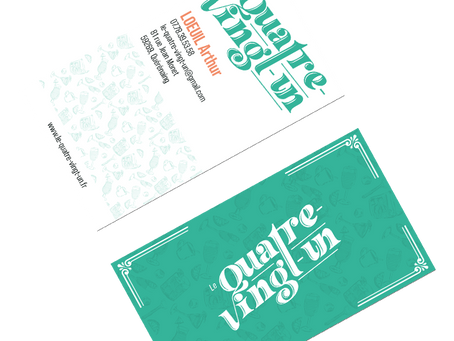 Carte de visite pour le bar Le Quatre-vingt-un