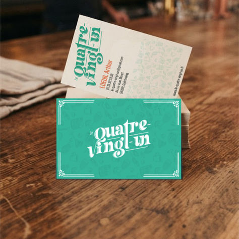 Carte de visite pour le bar Le Quatre-Vingt-Un