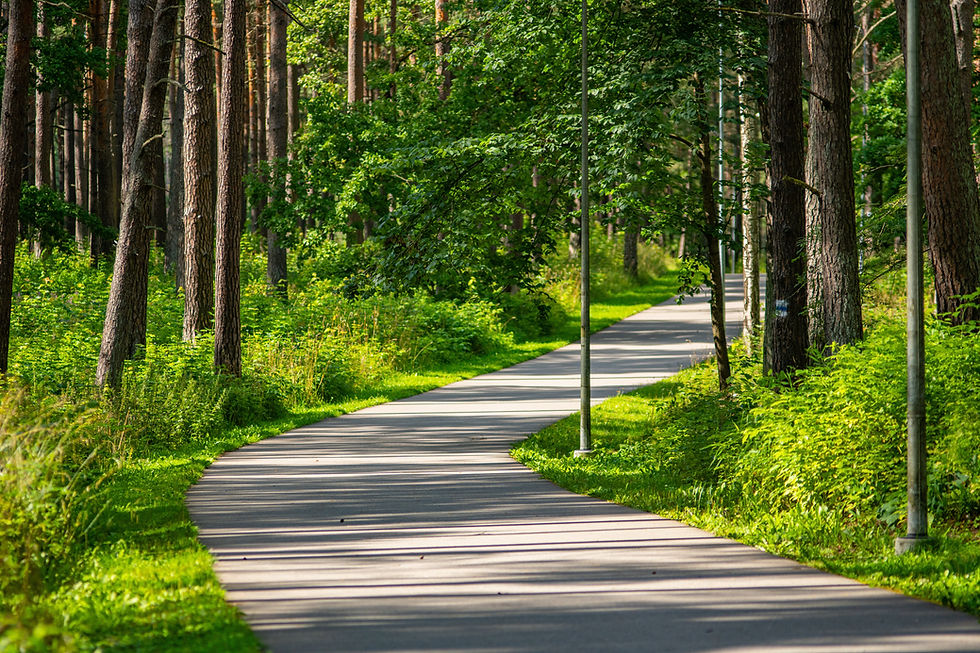 Paved trail by a municipal landscape architect Ontario