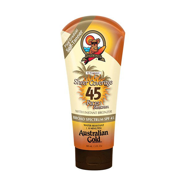 Sheer Coverage Faces SPF 45/ AUSTRALIAN