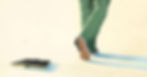 an Illustration of a person walking away from a bible on the ground. The person is wearing green pants and grey sneakers stylized like old school converse high tops. The bible is lying on the ground open. The Bible is Black.