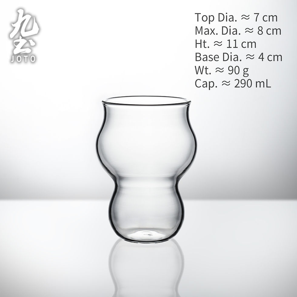 Thumbnail: JOTO Vintage Ribbed Gourd Glass Coffee Mug Juice Cup CUPR0620