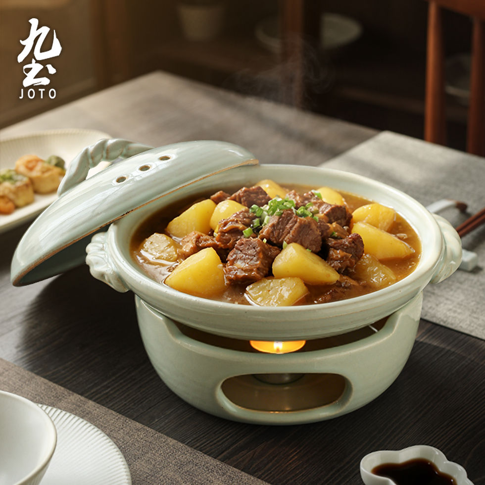 縮圖：JOTO Handcrafted Ceramic Braiser & Warming Stove Set CJR0663