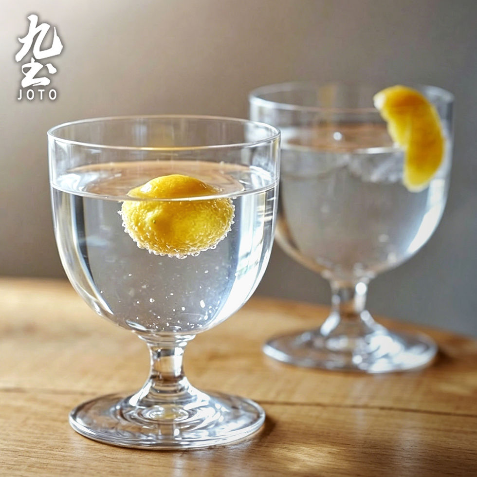 サムネイル： JOTO Vintage-Inspired Clear Glass Goblets - Minimalist Stemmed Cups CUPR0618