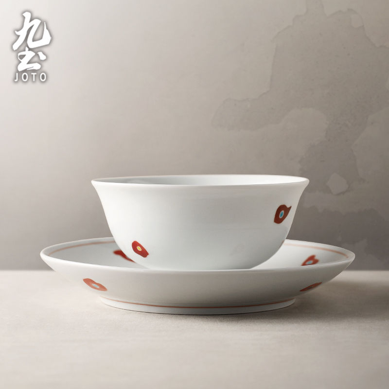 縮圖：JOTO Hand-Crafted Patterned Ceramic Tableware, Retro Everyday Dining Set CJR0674