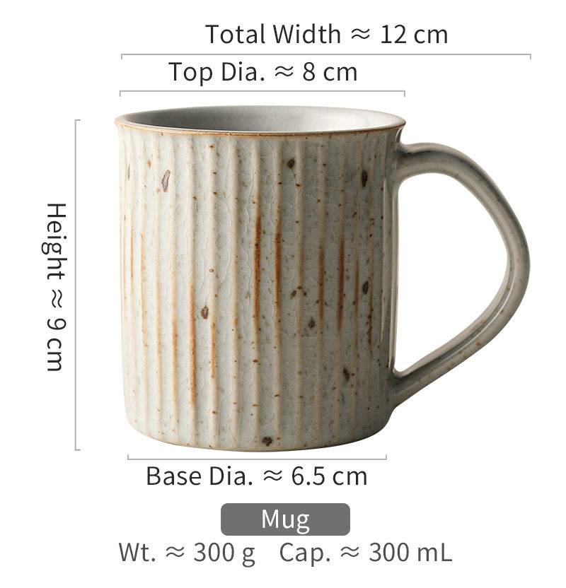 Thumbnail: JOTO Handcrafted Stoneware Coffee Mug and Cup Saucer Set CFR0171