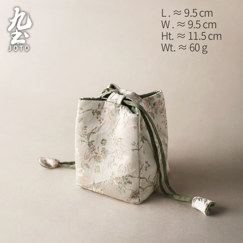 縮圖：JOTO Handcrafted Brocade Tea Set Storage Bag, Portable Teaware Case PJR0126