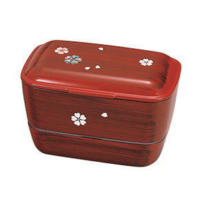 縮圖：櫻花木紋便當盒 (圓頂)