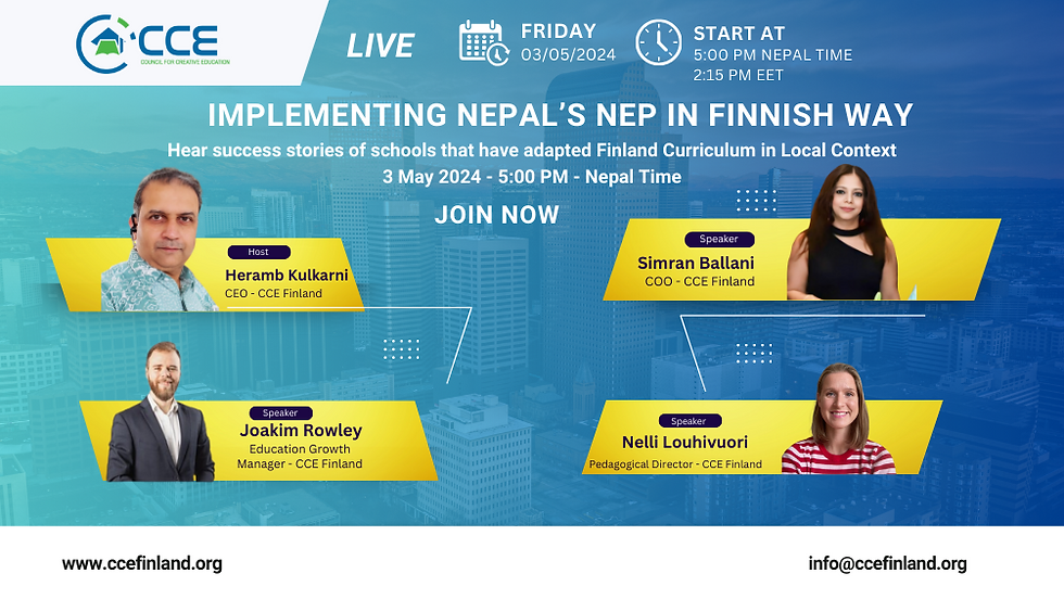 Transforming Nepal's Education with Finland's Model! Join Us LIVE!