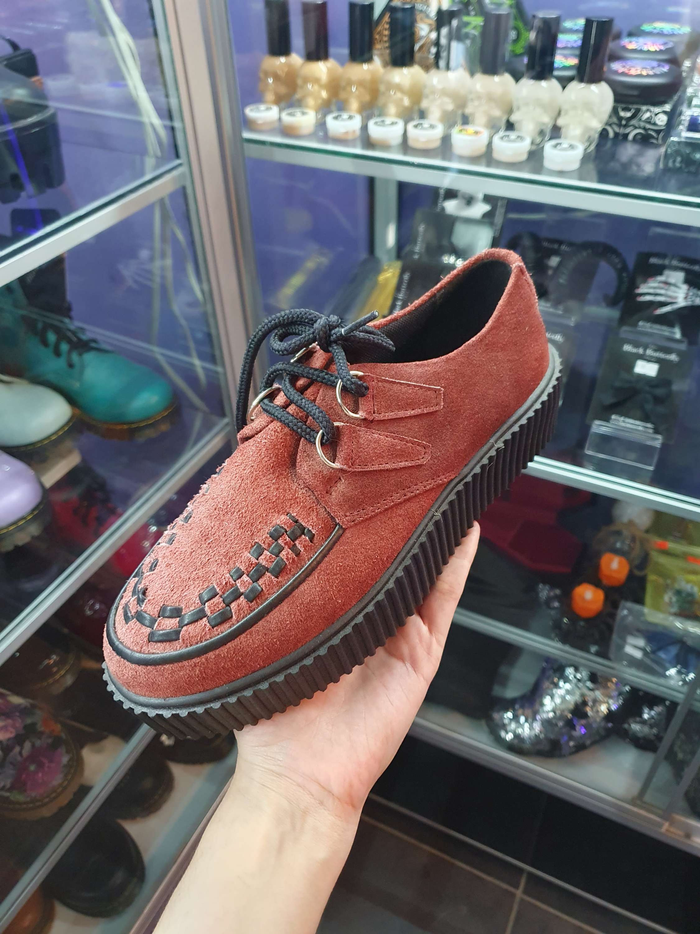 Creepers Gamuza c/tejido: Vino