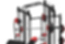 MiM USA Hercules Trainer Commercial Smith Machine Functional Trainer All in One Gym Full A