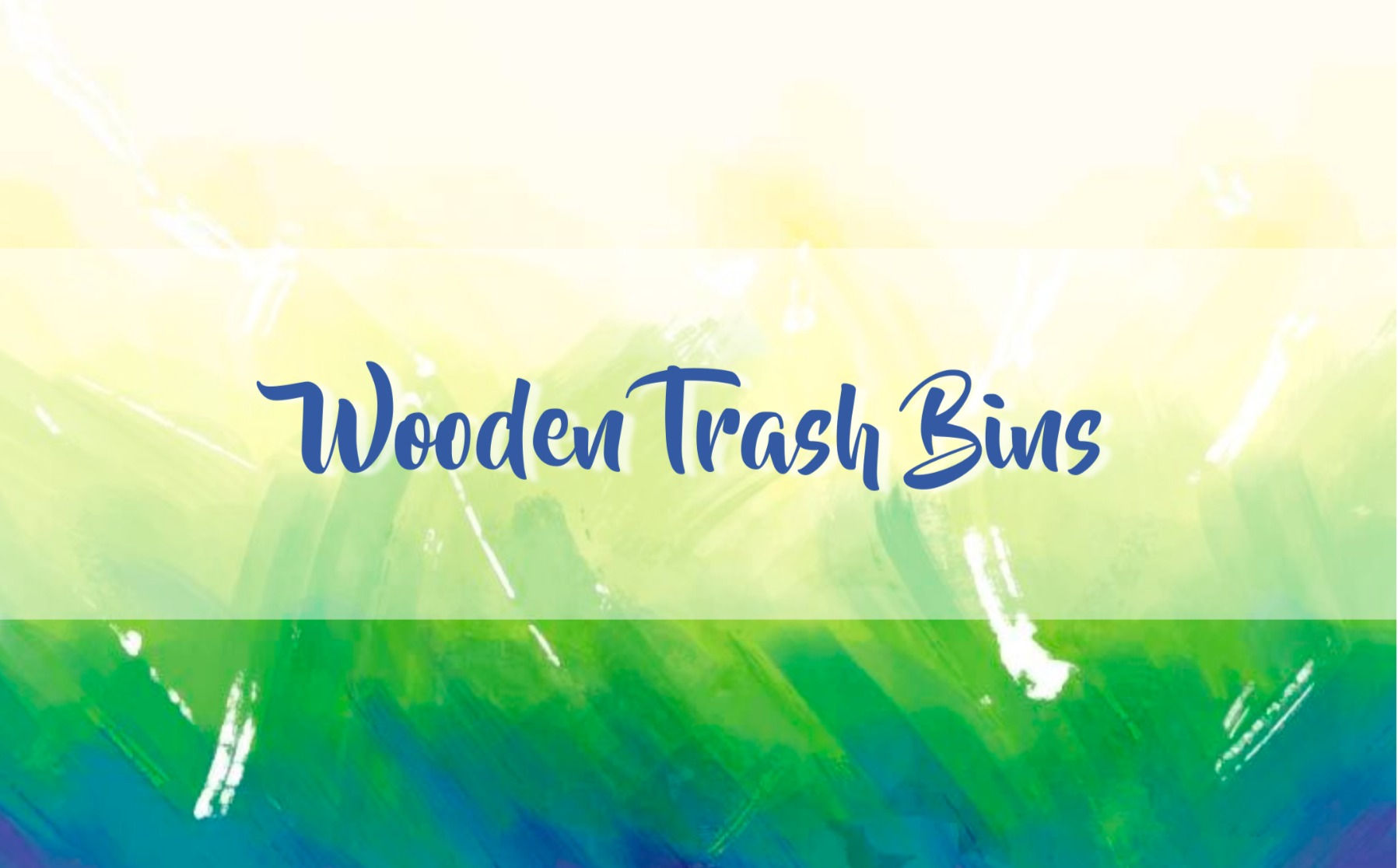 Wooden Trash Bin with hinge lid cover