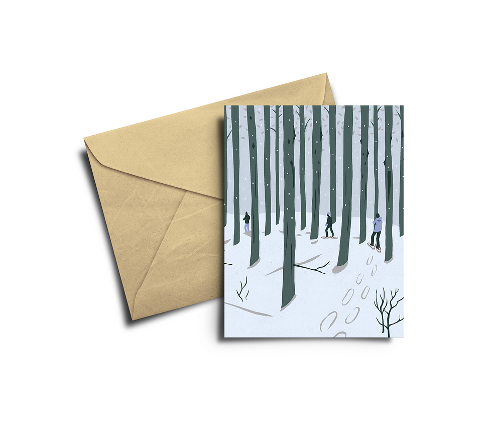 greeting card winter illustration