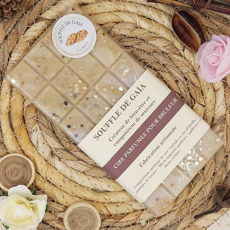 fondant parfumé en forme de tablette senteur cookies