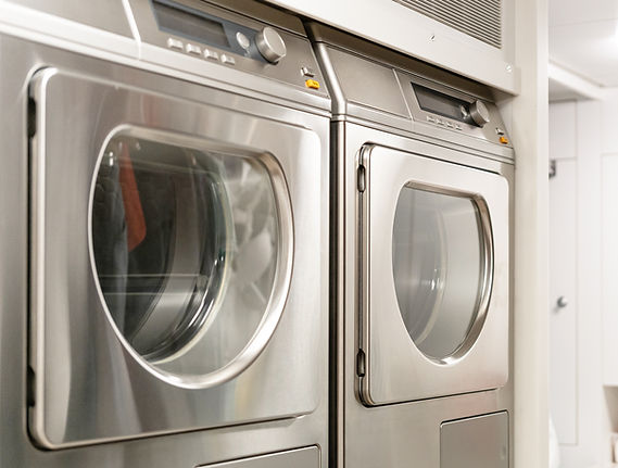 Detail of laundry section of a superyach