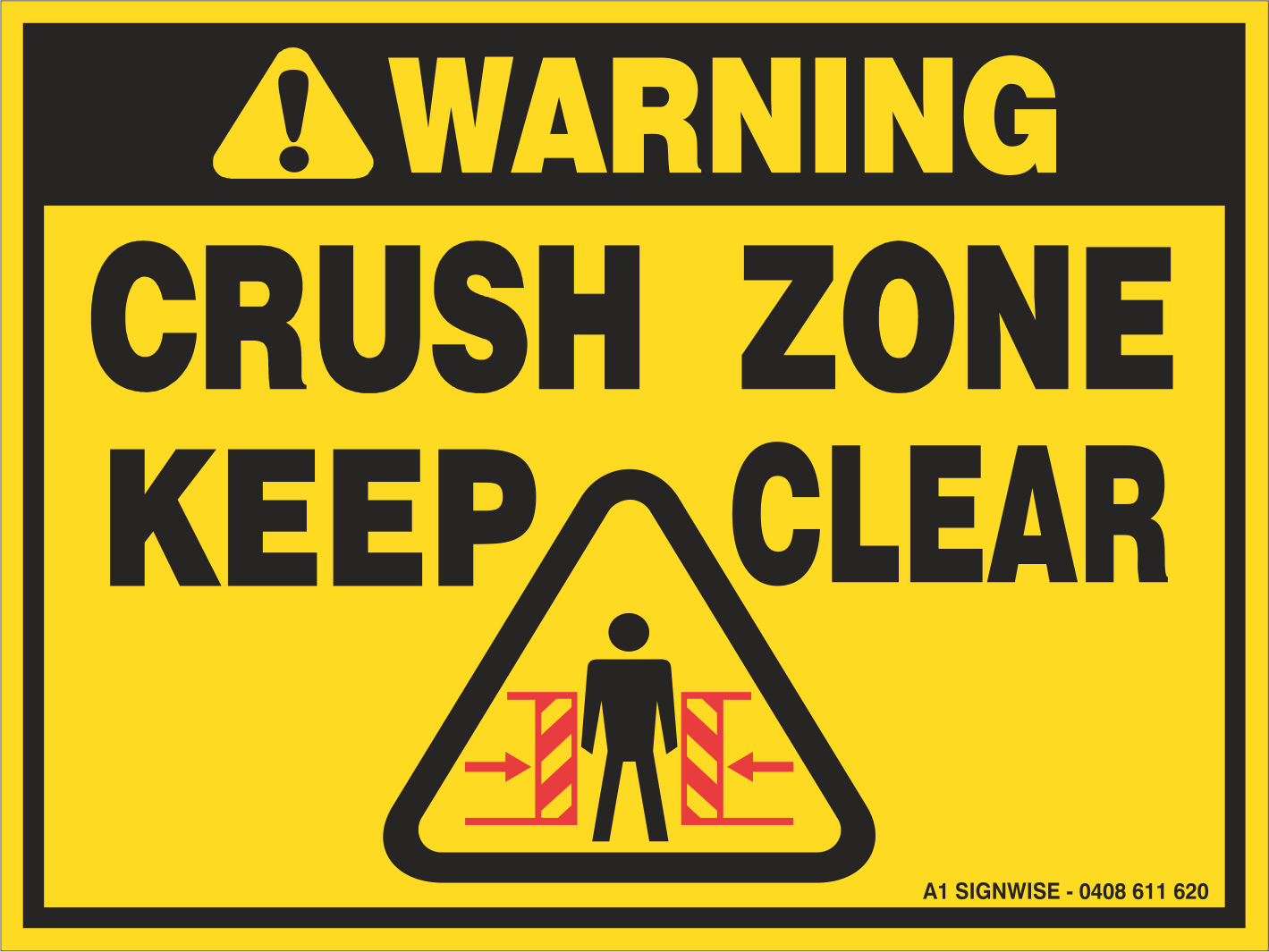 Articulation Crush Zone - 120mm Wd x 90mm Ht.