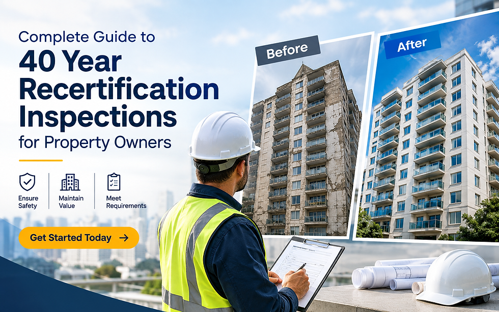 Property owner reviewing 40 Year Recertification Inspection requirements