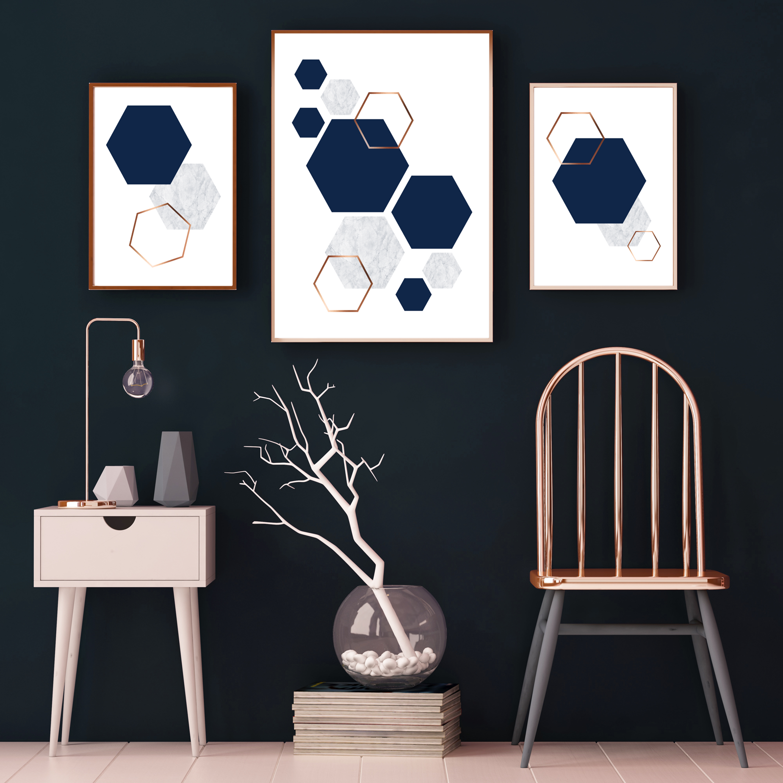 TRIO OF HEXAGONS