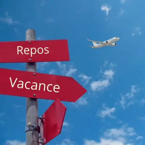 Relâchement des tensions du quotidien avec les vacances.