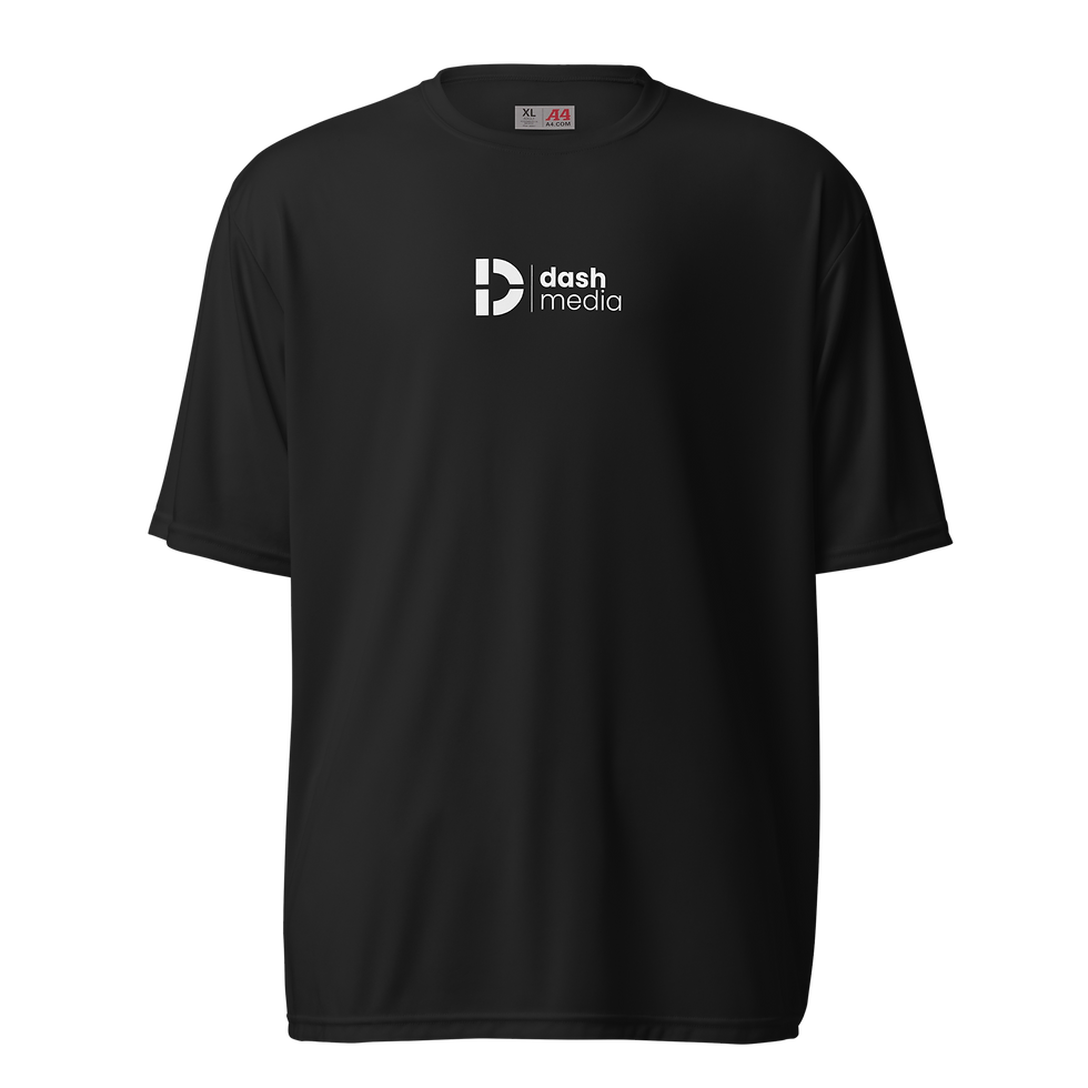 Dash Media Unisex performance crew neck t-shirt
