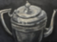 B&W teapot (Acrylic Painting) 