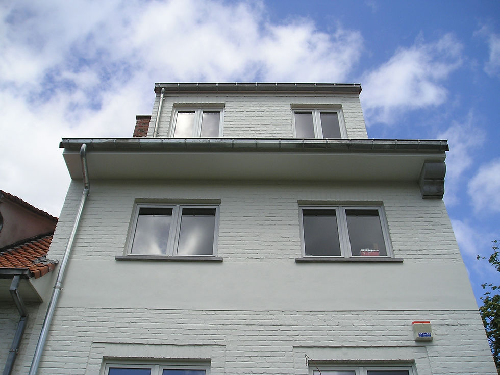 Façade arrière rénovée avec grandes baies vitrées – Willem 7