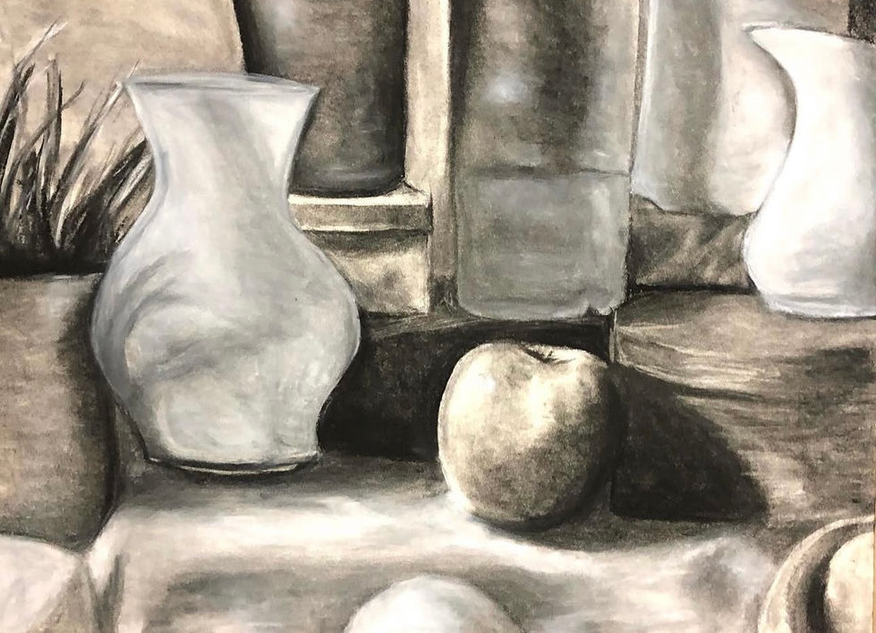 Still Life, 2023 Charcoal on Paper