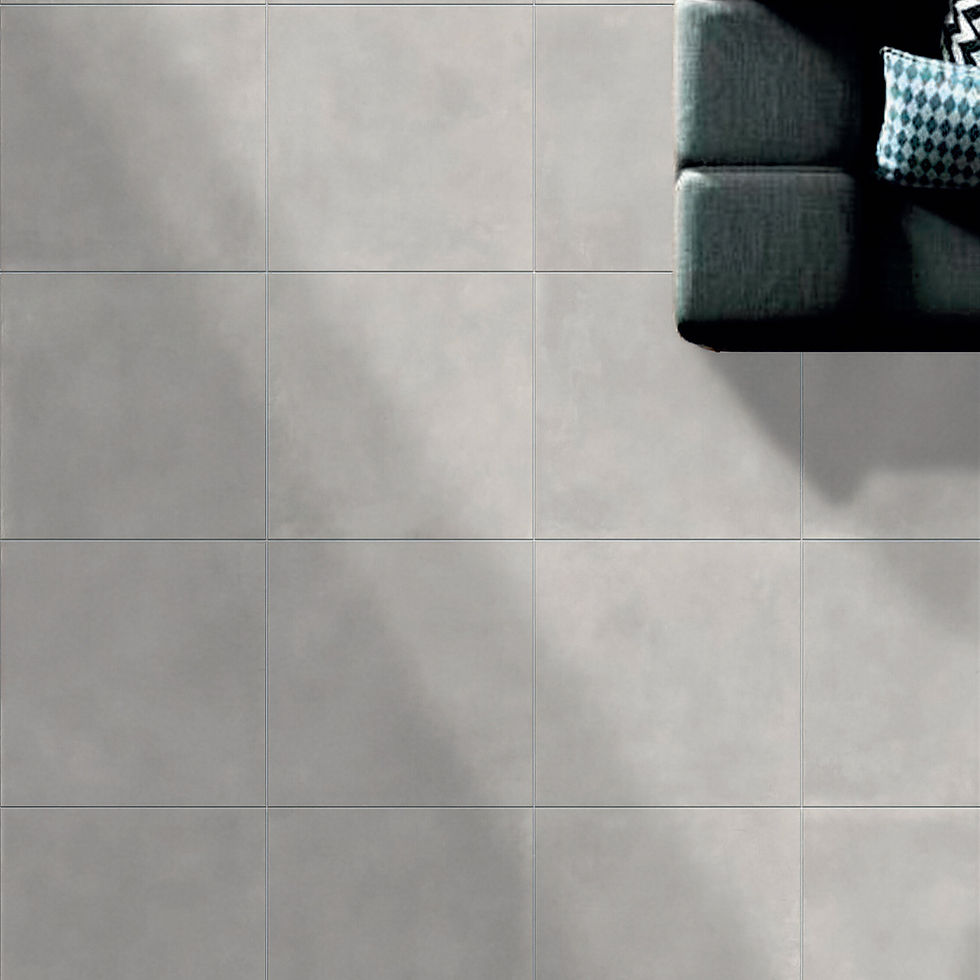 Miniatura: Ambientazione dall'alto piastrella in gres porcellanato spessore 2 cm, Cemento 60x60 color Grey