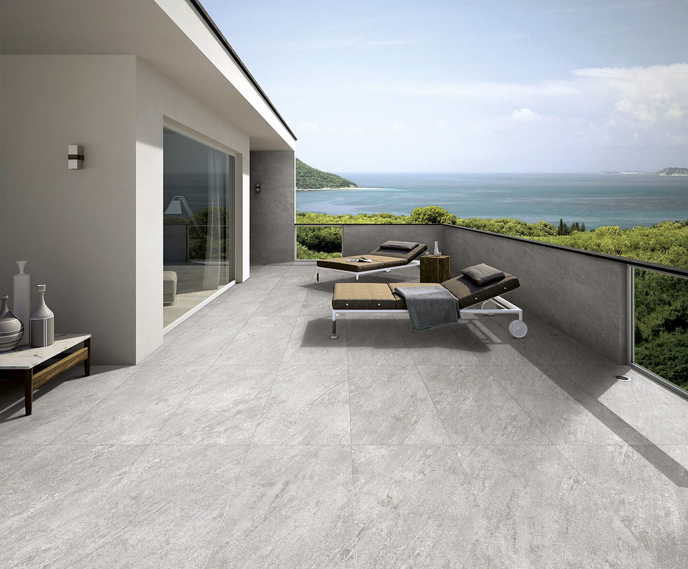 Thumbnail: Ambientazione piastrella gres porcellanato effetto pietra Ridge 60x120 Silver