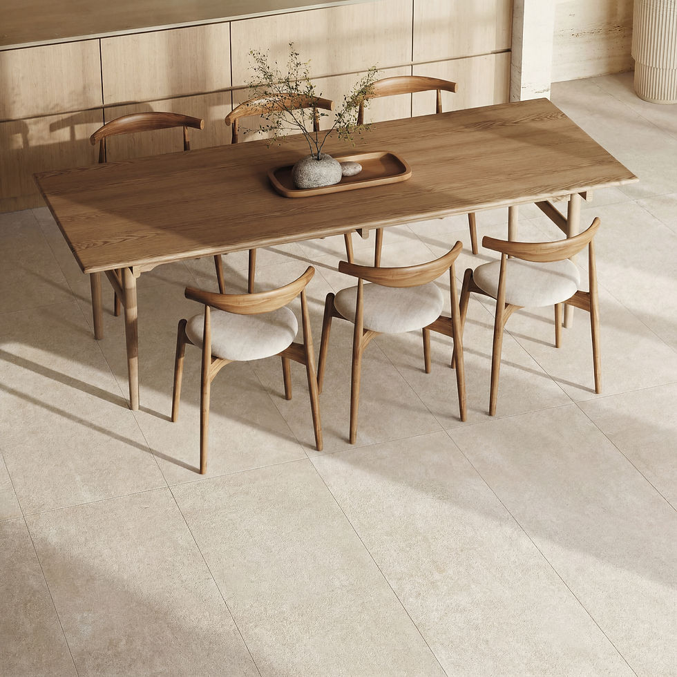 Ambientazione Piastrelle gres porcellanato Mineral 60x120 Beige - sala da pranzo